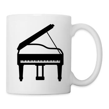 Musique pour piano - Mug blanc - blanc - Droite