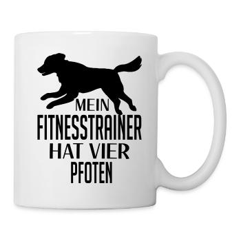 Fitness Hundesport Sport Hundespruch Training Hund - Tasse - Weiß - Rechts