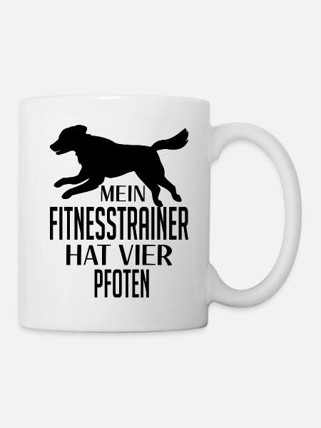 Fitness Hundesport Sport Hundespruch Training Hund - Tasse - Weiß