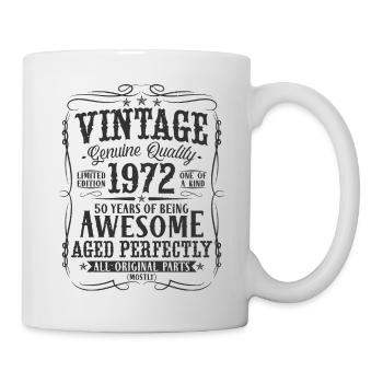 Vintage 1972 Vintage 50 Cadeau d’anniversaire - Mug blanc - blanc - Droite