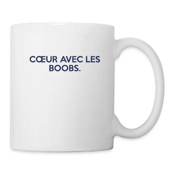Cœur avec les boobs - Mug blanc - blanc - Droite
