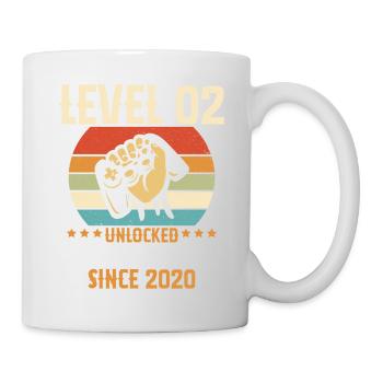 Level 02 Jahr unlocked Gaming Geburtstagsgeschenk - Tasse - Weiß - Rechts
