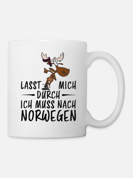 Lasst mich durch ich muss nach Norwegen - Tasse - Weiß