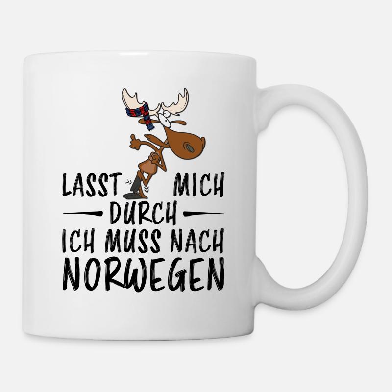 Lasst mich durch ich muss nach Norwegen - Tasse - Weiß