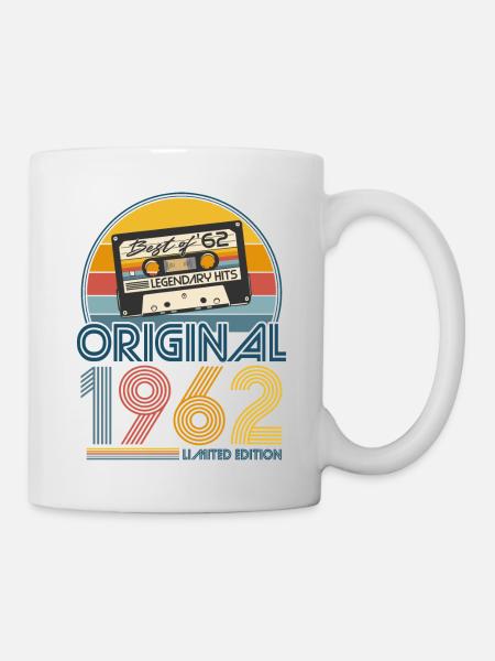 1962 Vintage Anniversaire Rétro Cadeau - Mug blanc - blanc