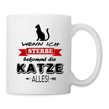 Sprüche Katzenliebhaber Ich liebe meine Katze - Tasse - Weiß - Rechts