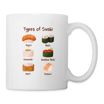 Watercolor Painting Types Of Sushi - Mug - white - Right