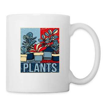 Retro Pflanzen Geschenk Floristin Vintage Blumen - Tasse - Weiß - Rechts