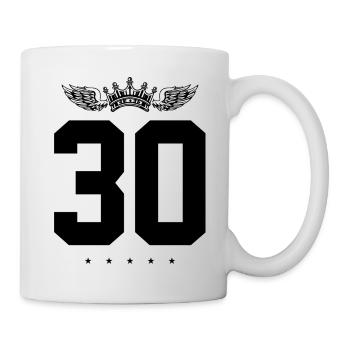 30 Couronne numérique - Mug blanc - blanc - Droite
