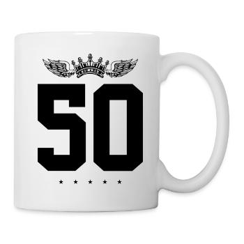 Couronne de 50 numéros - Mug blanc - blanc - Droite