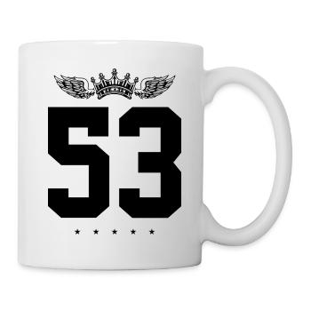 53 Zahl Krone - Tasse - Weiß - Rechts
