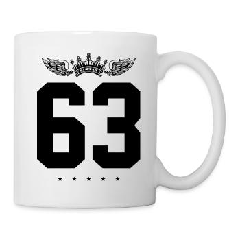 63 Couronne numérique - Mug blanc - blanc - Droite