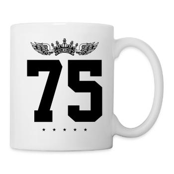75 Couronne numérique - Mug blanc - blanc - Droite