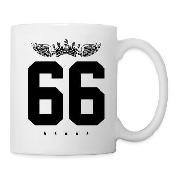 66 Couronne numérique - Mug blanc - blanc - Droite