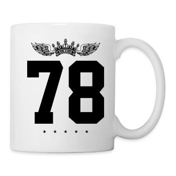 78 Number crown - Mug - white - Right