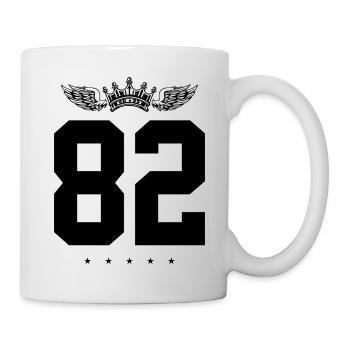 82 Number crown - Mug - white - Right