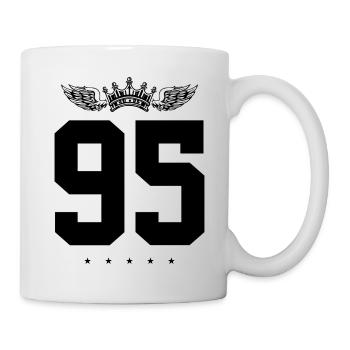 95 Number crown - Mug - white - Right