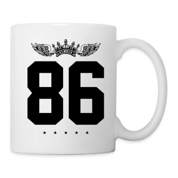 86 Couronne numérique - Mug blanc - blanc - Droite