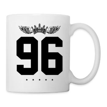 96 Couronne numérique - Mug blanc - blanc - Droite