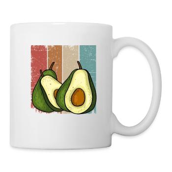 Avocado Geschenk Smoothie Vegan Vegetarier Avocado - Tasse - Weiß - Rechts