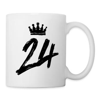 24 Zahl Krone - Tasse - Weiß - Rechts