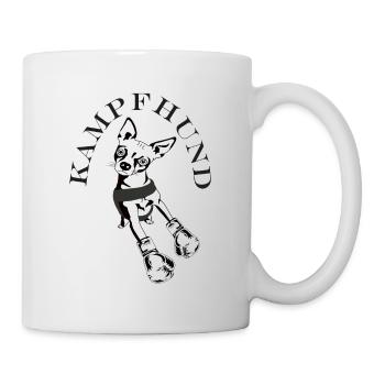 Chihuahua der wohl kleinste Kampfhund der Welt - Tasse - Weiß - Rechts