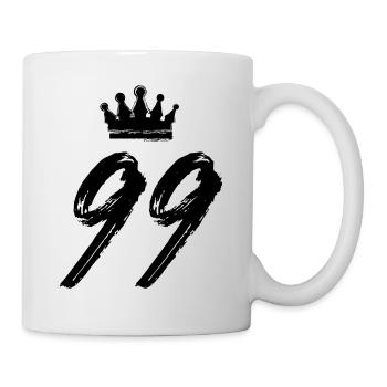 99 Couronne numérique - Mug blanc - blanc - Droite