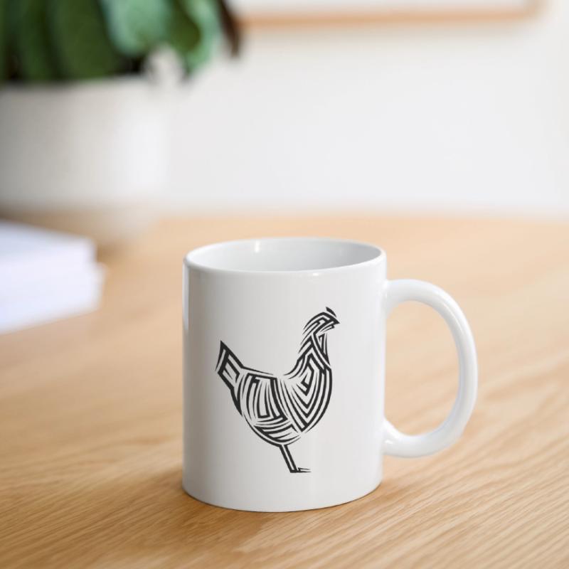Tatouage tribal de poulet Mug blanc