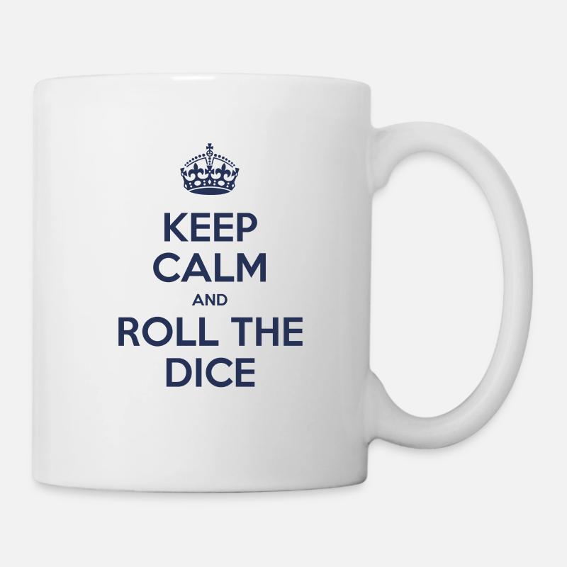 Keep calm and roll the dice - Mug blanc - blanc