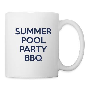 Summer Pool Party Bbq - Mug blanc - blanc - Droite