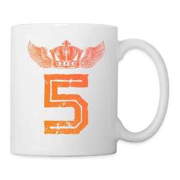 5 Couronne numérique - Mug blanc - blanc - Droite