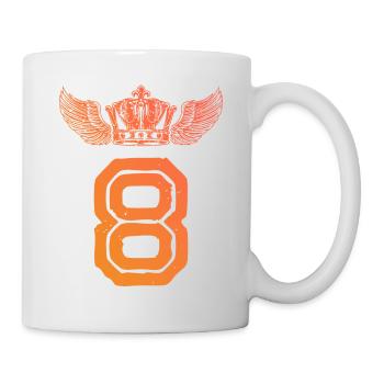 8 Couronne numérique - Mug blanc - blanc - Droite