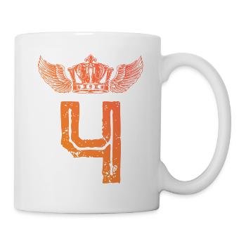 4 Couronne numérique - Mug blanc - blanc - Droite