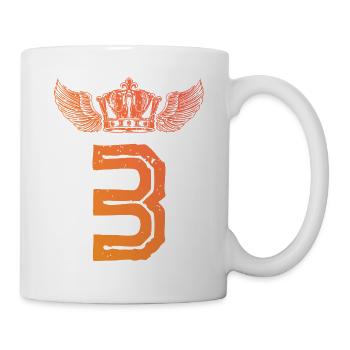 3 Zahl Krone - Tasse - Weiß - Rechts