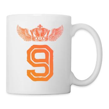 9 Zahl Krone - Tasse - Weiß - Rechts