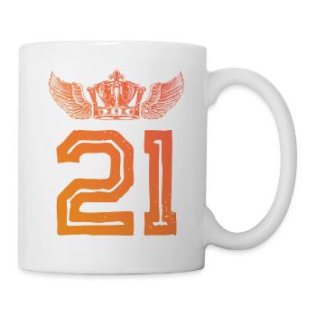 21 Couronne numérique - Mug blanc - blanc - Droite