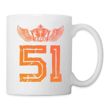 51 Couronne numérique - Mug blanc - blanc - Droite