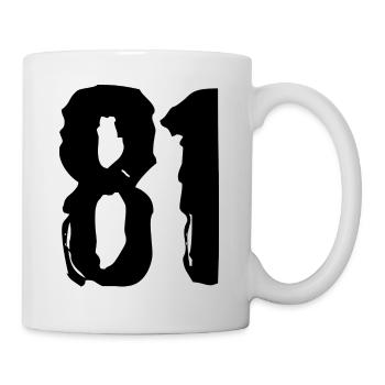 81 Zahl Trikot - Tasse - Weiß - Rechts