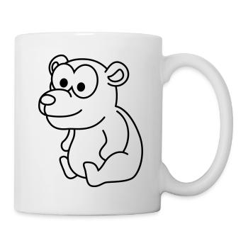 Bande dessinée Bear - Mug blanc - blanc - Droite