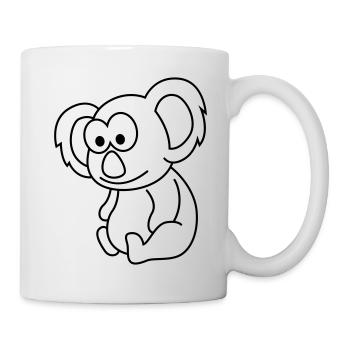 Koala Comic Tier - Tasse - Weiß - Rechts
