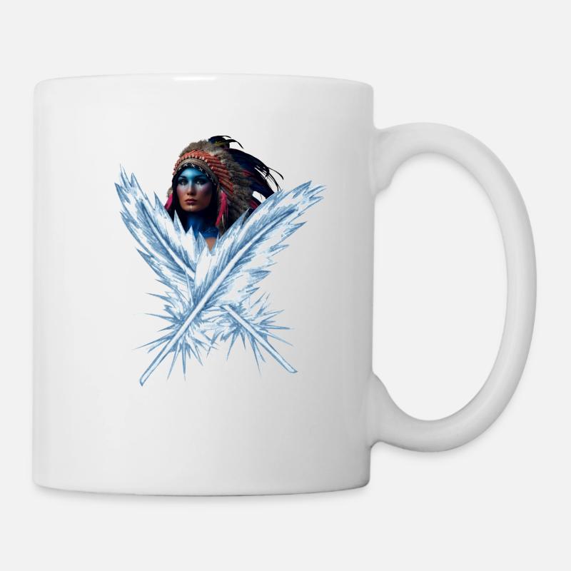 Federschmuck - Tasse - Weiß