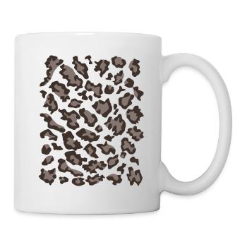 Motif léopard des neiges sombre - Mug blanc - blanc - Droite