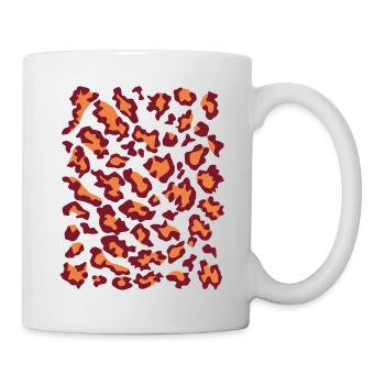 Leopard rot orange - Tasse - Weiß - Rechts