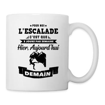 L'escalade 3 jours par semaine - Mug blanc - blanc - Droite