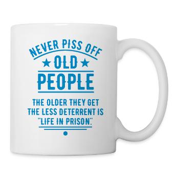 Don't Piss Off Old People / Farbwechsel Rente - Tasse - Weiß - Rechts