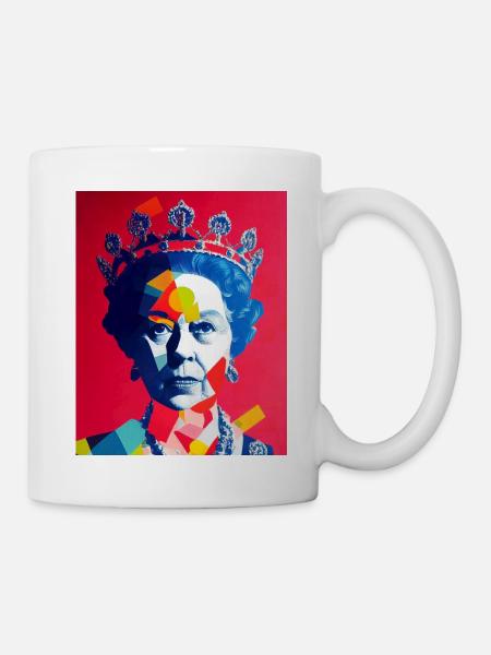 Image abstraite de la reine Elizabeth - Mug blanc - blanc
