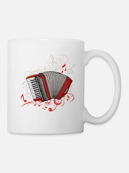 Akkordeon Spieler Männer Musikinstrument Akkordeon - Tasse - Weiß