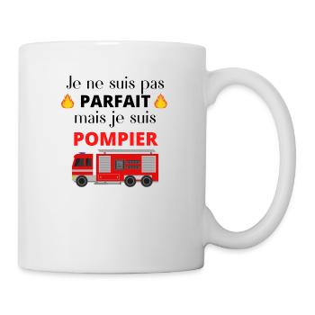 POMPIER - Mug blanc - blanc - Droite