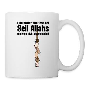 Seil Allahs schwarz - Tasse - Weiß - Rechts