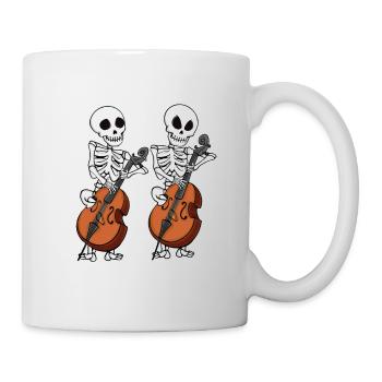 Kontrabass Skelette Orchester Big Band Kontrabass - Tasse - Weiß - Rechts